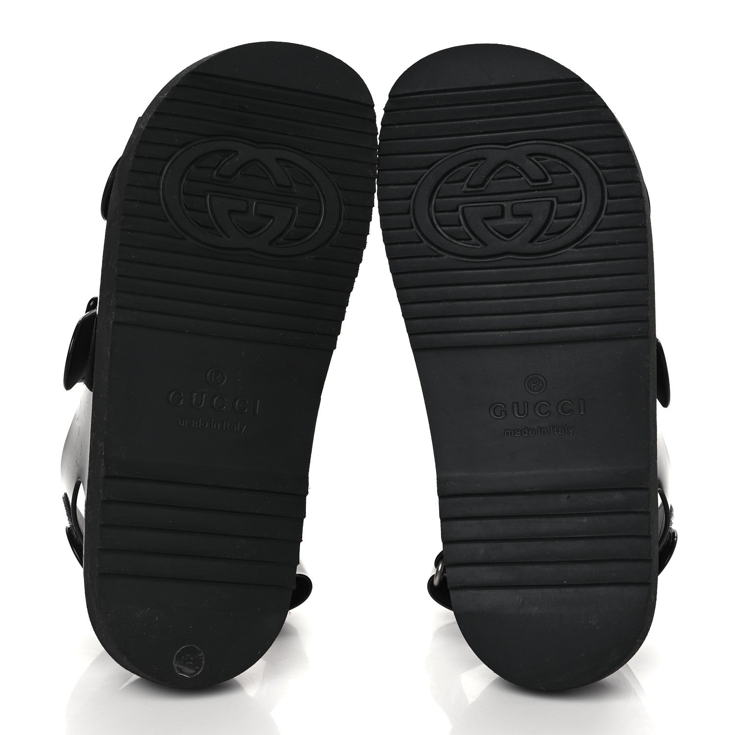 Gucci Rubber Mini Double G Womens Isla Dad Sandals 38 Black 6 of 7