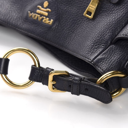 Prada Vitello Daino Side Pocket Tote Baltico 11 of 12