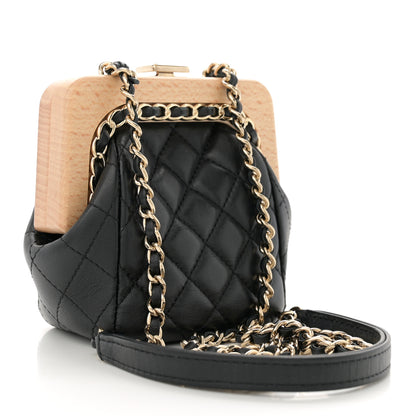 Chanel Lambskin Quilted Hollywood Clutch Black 3 of 10