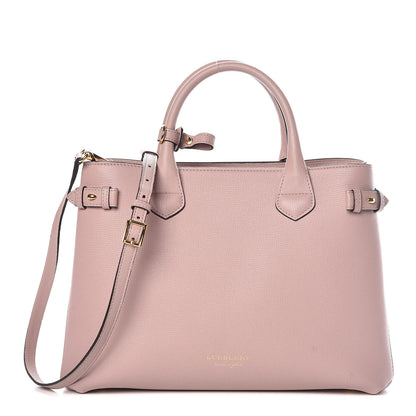 Burberry Grainy Calfskin House Check Medium Banner Tote Pale Orchid 1 of 10