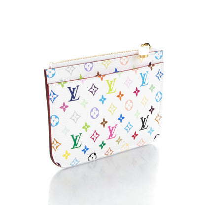 Louis Vuitton Monogram Multicolor Key Pouch White Litchi 3 of 7