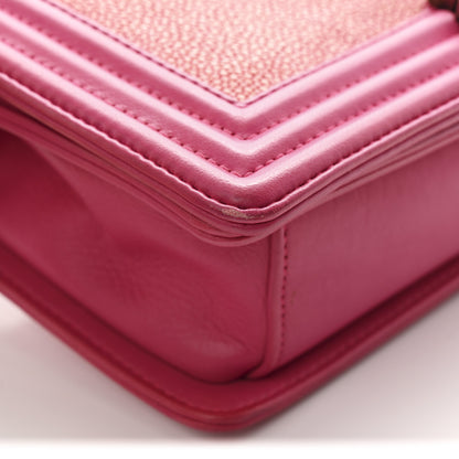 Chanel Galuchat Stingray Medium Boy Flap Pink 11 of 11