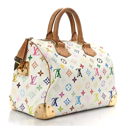 Louis Vuitton Monogram Multicolor Speedy 30 White 3 of 11