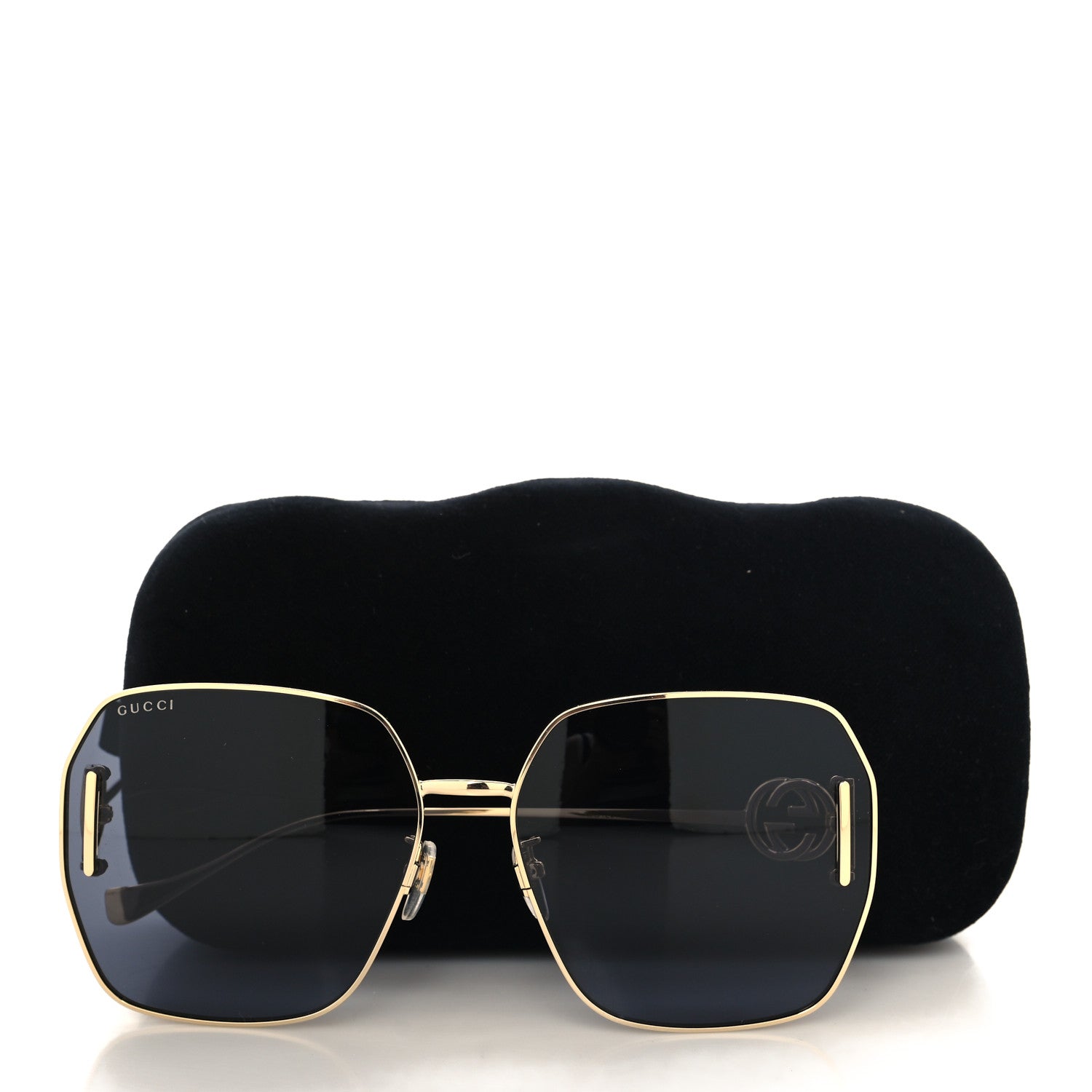 Gucci Square Aviator Sunglasses GG1207SA Gold 8 of 8