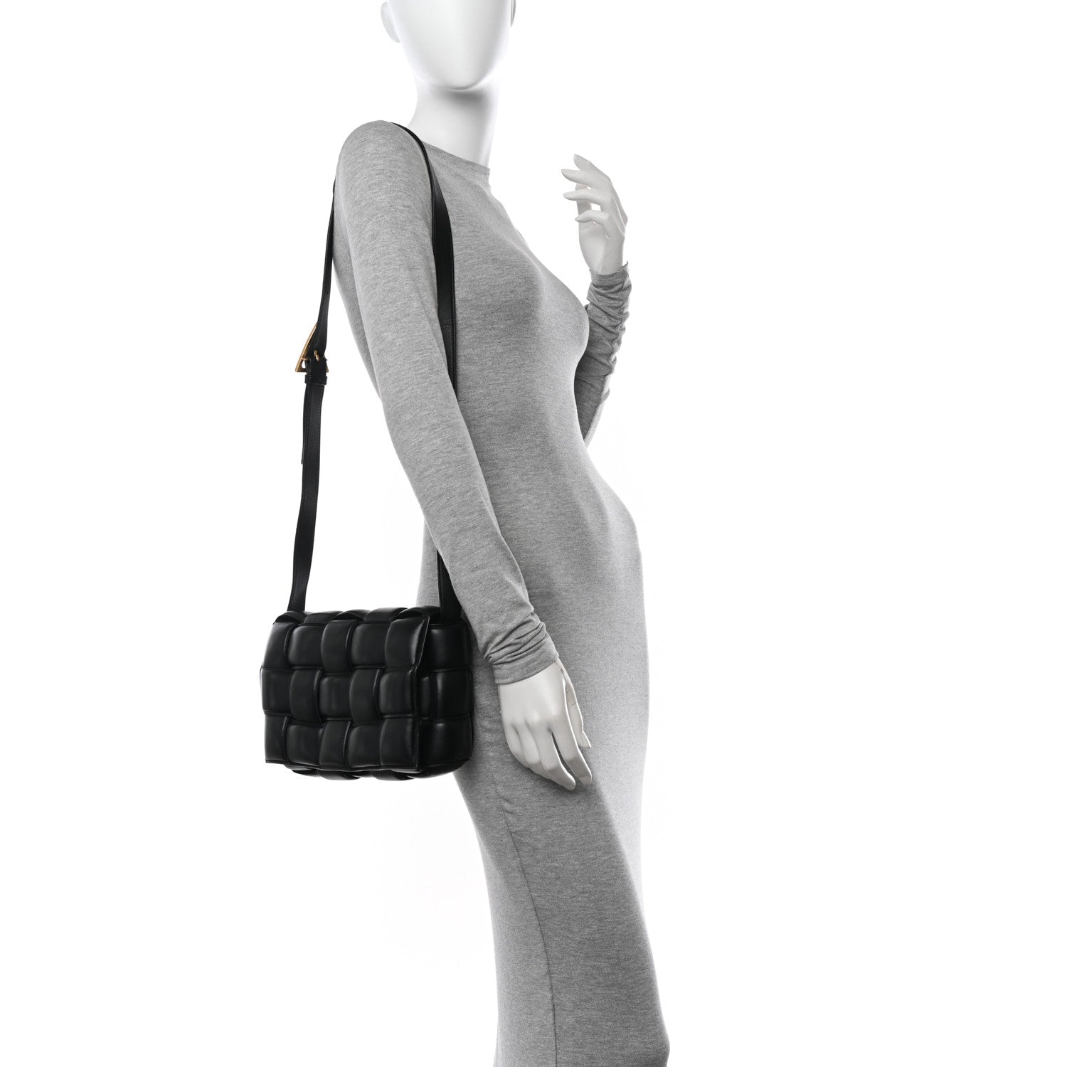 Bottega Veneta Nappa Maxi Intreccio Padded Cassette Crossbody Bag Black 2 of 13