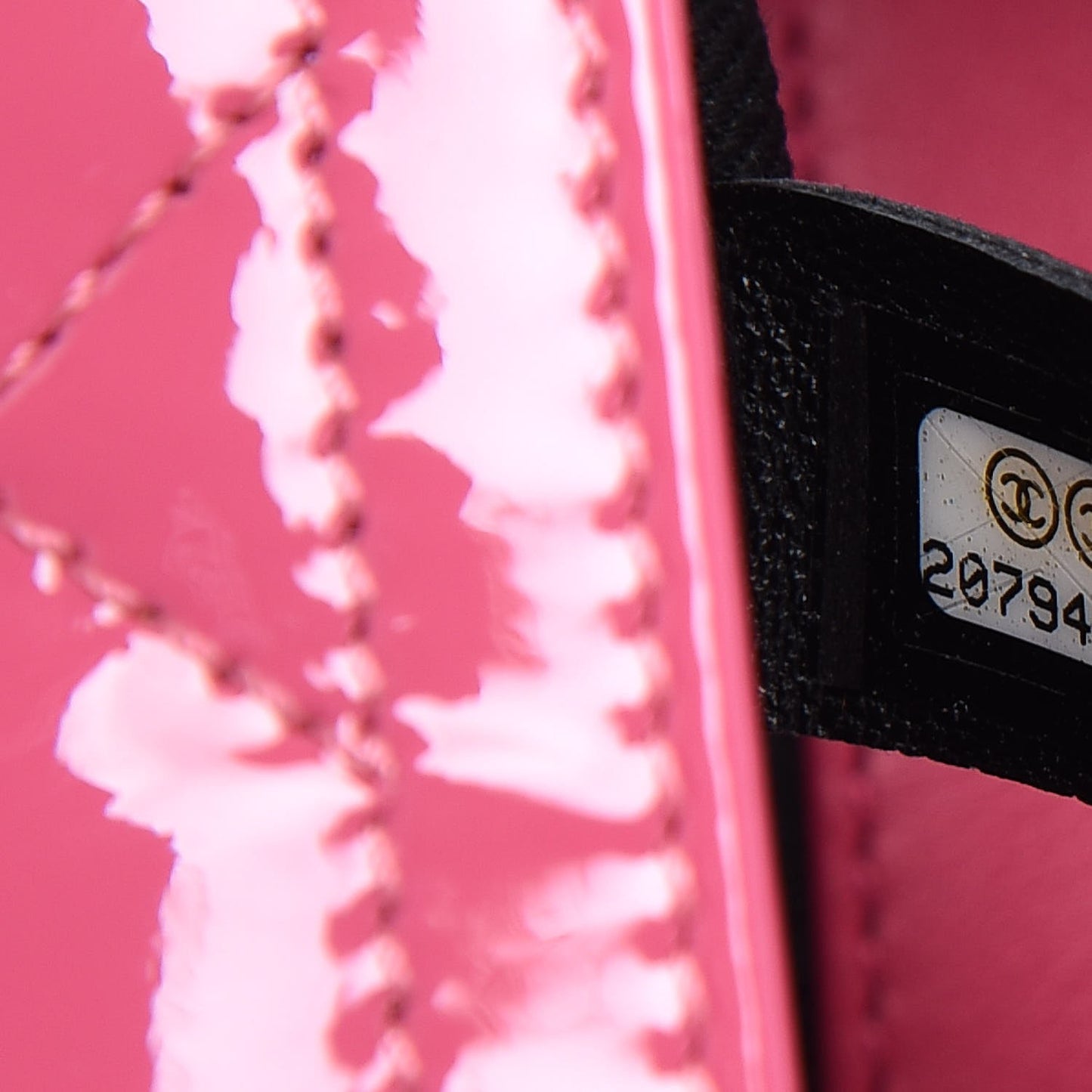 Patent Quilted Large Coco Shine Flap Pink