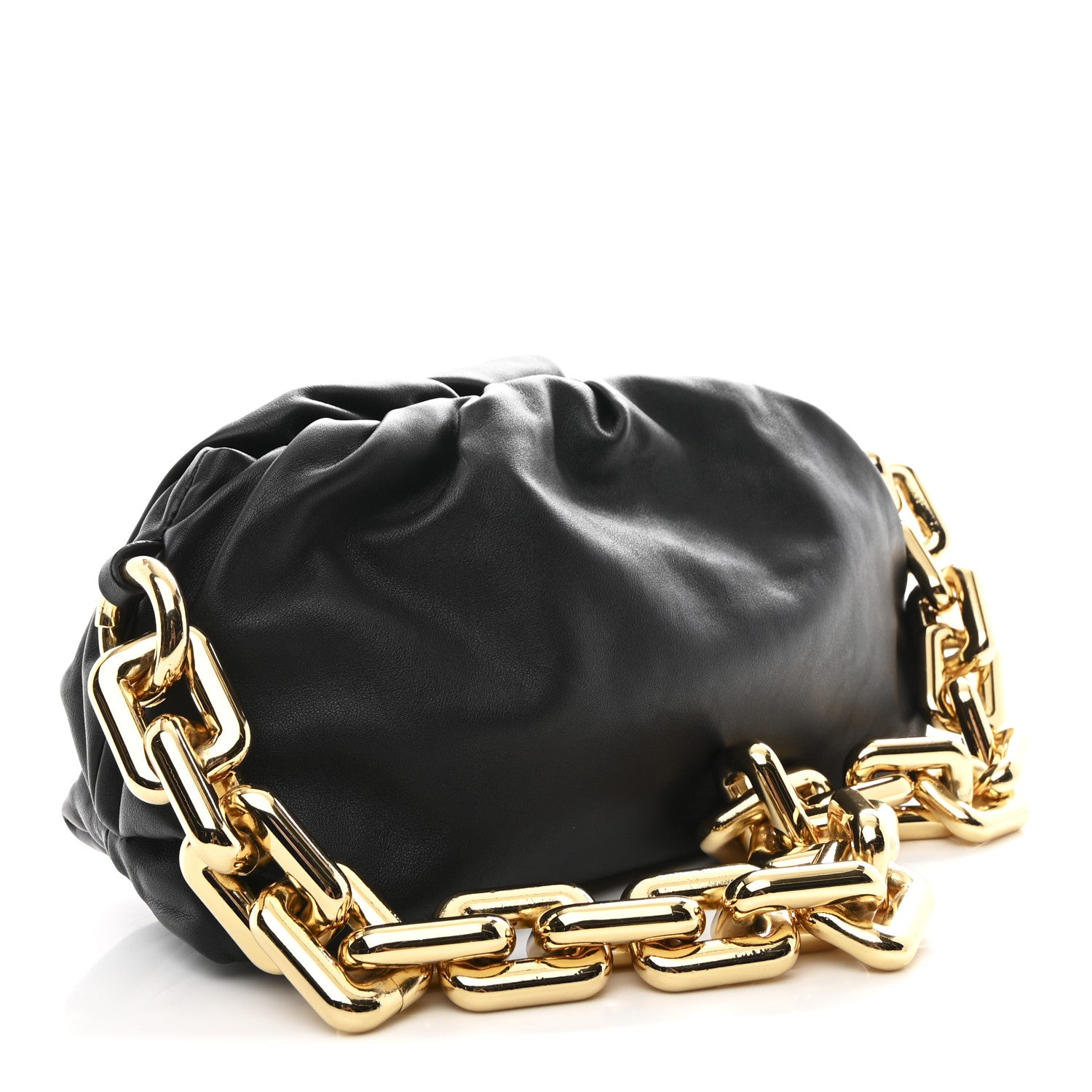 Bottega Veneta Calfskin The Pouch Chain Black 3 of 10