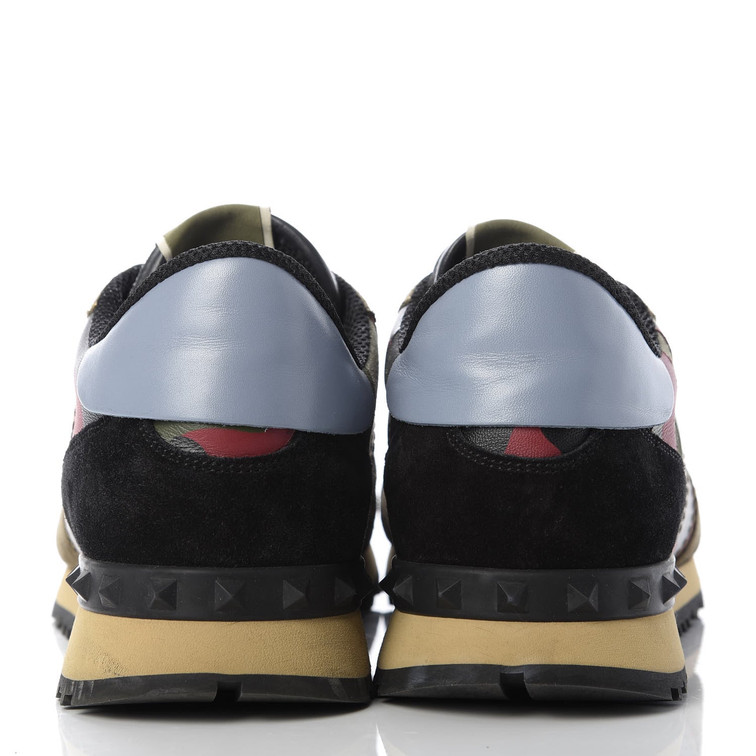 Valentino Garavani Nappa Suede Camouflage Mens Rockrunner Sneakers 42 Multicolor 6 of 11