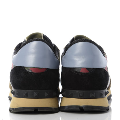 Valentino Garavani Nappa Suede Camouflage Mens Rockrunner Sneakers 42 Multicolor 6 of 11