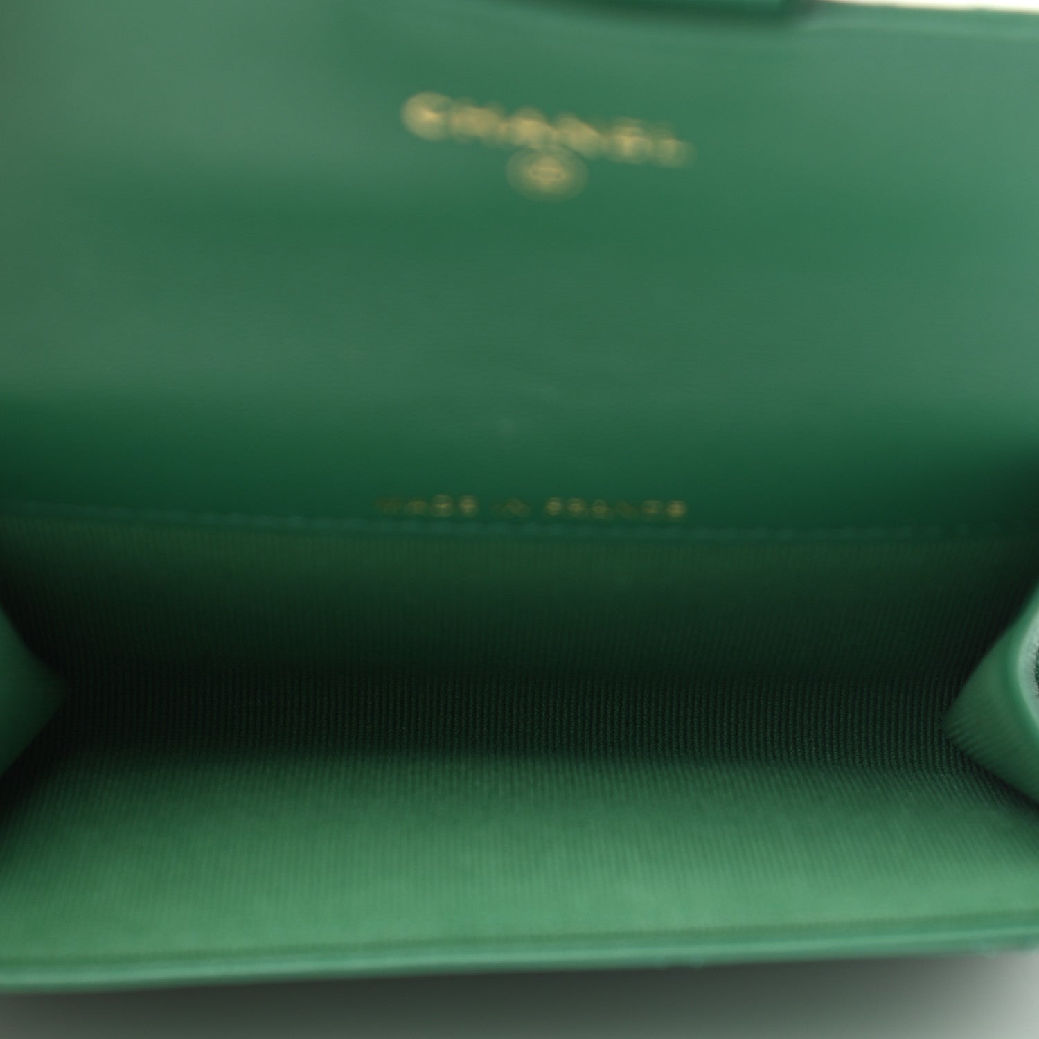 Chanel Lambskin Quilted Flap Card Holder Wallet Green 5 of 8