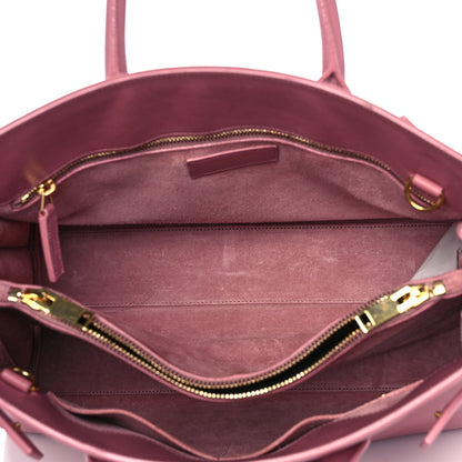 Saint Laurent Calfskin Small Sac De Jour Dark Rose 5 of 9