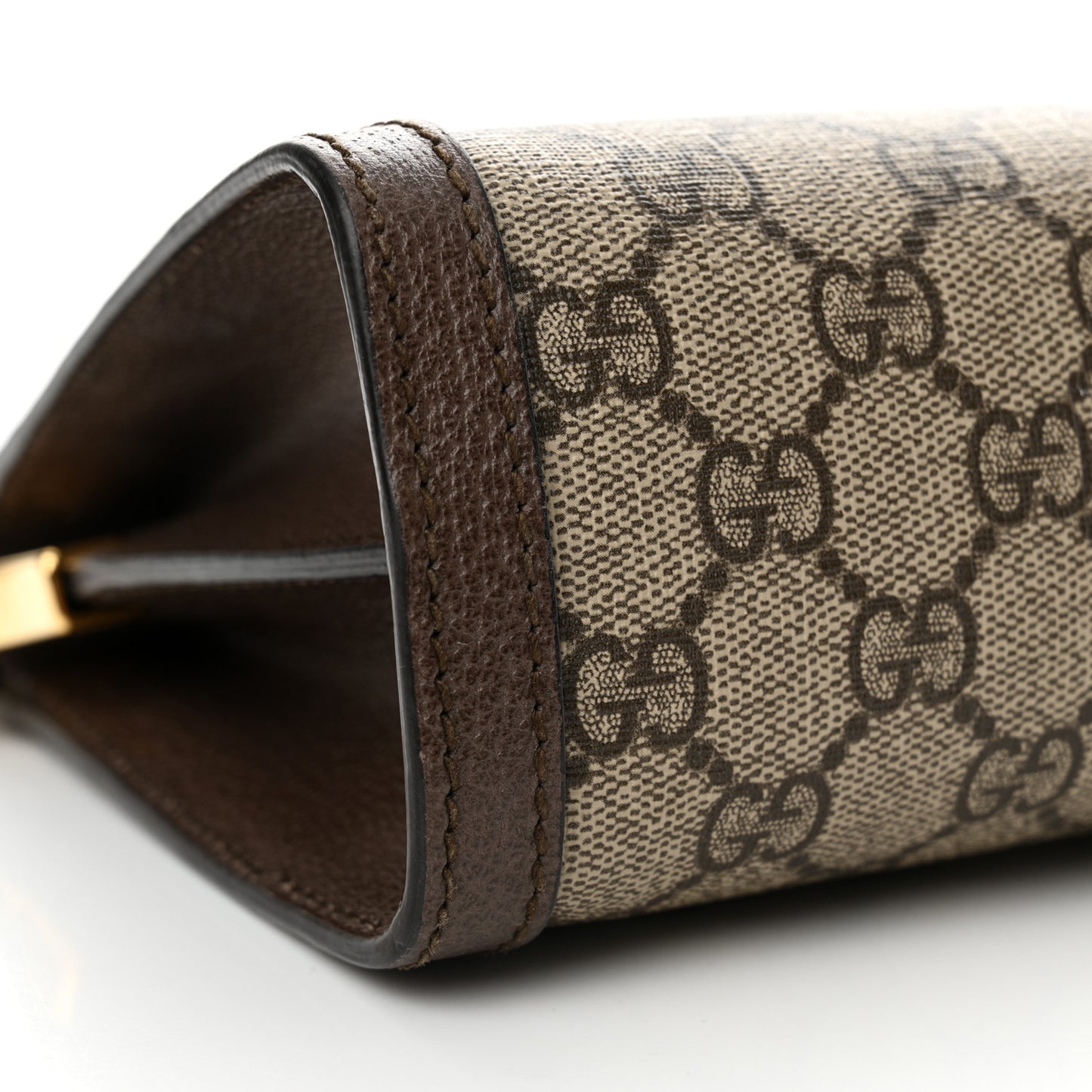 GG Supreme Monogram Web Small Ophidia Chain Shoulder Bag Brown