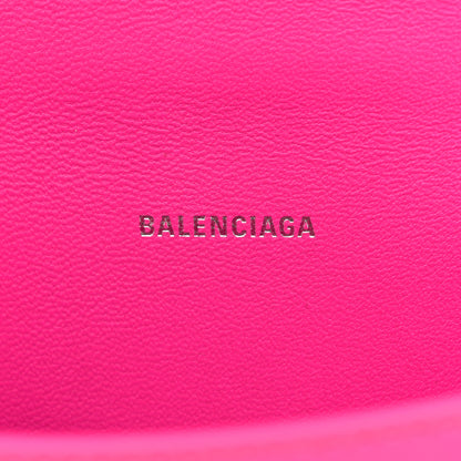 Balenciaga Shiny Box Calfskin Hourglass Top Handle Bag XS Acid Fuchsia 6 of 10