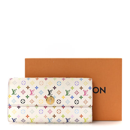 Louis Vuitton Monogram Multicolor Sarah Wallet White Litchi 14 of 14