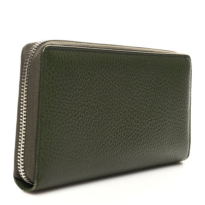 Gucci Dollar Calfskin Monochrome GG Marmont Zip Around Wallet Military Wood 3 of 9