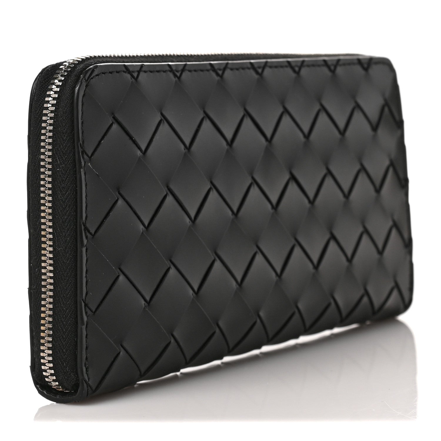 Bottega Veneta Nappa Intrecciato Zip Around Wallet Black 3 of 8
