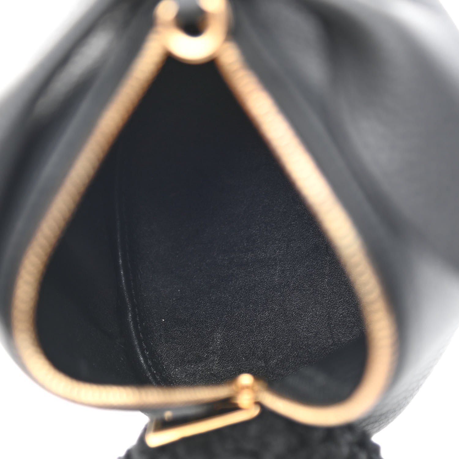 Loewe Calfskin Shearling Mini Bunny Crossbody Bag Black 5 of 9