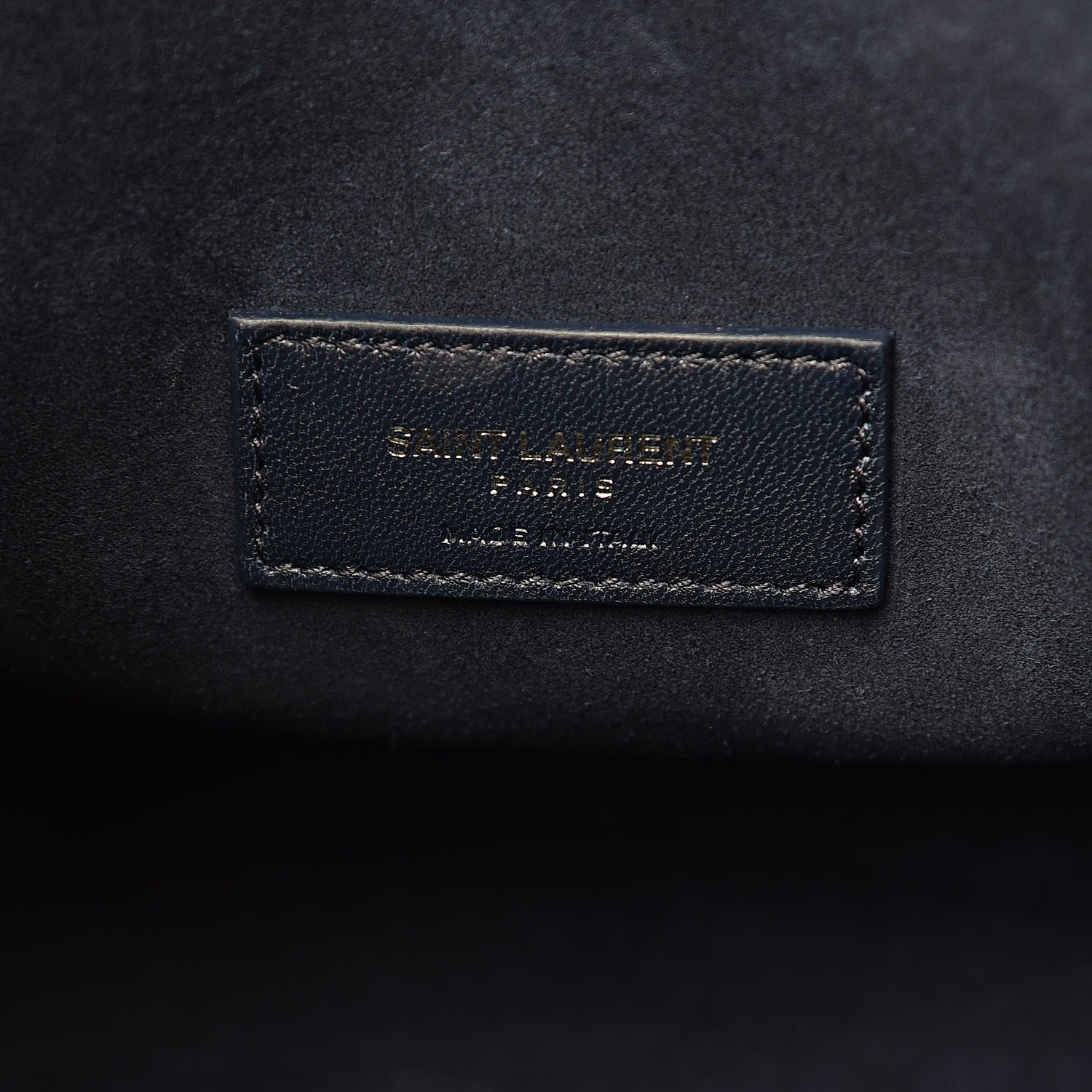 Saint Laurent Calfskin Crocodile Embossed Small Supple Sac de Jour Navy 6 of 11