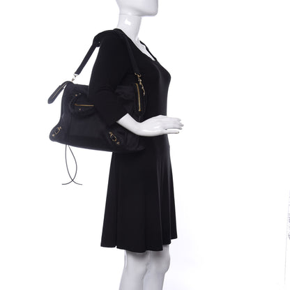 Balenciaga Satin Classic Gold Hardware City Black 2 of 10