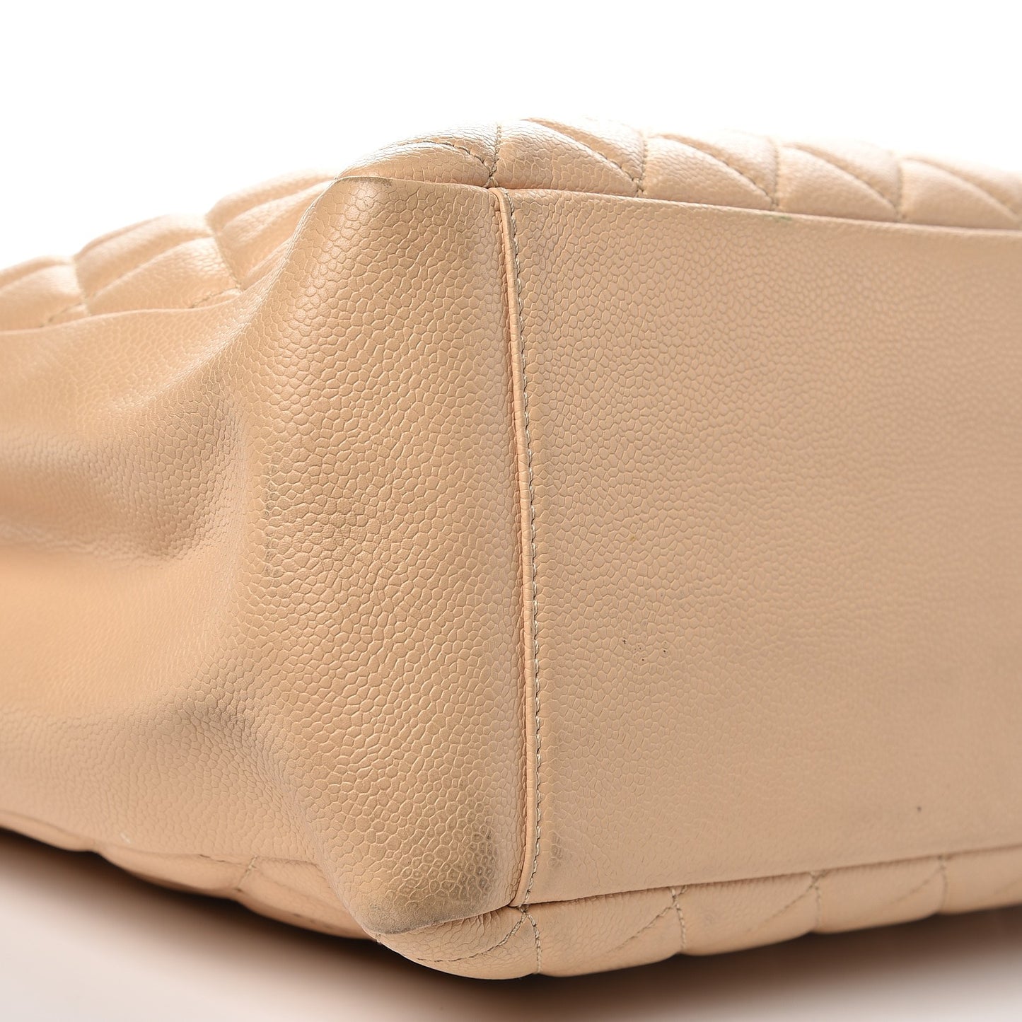 Caviar Quilted Grand Shopping Tote GST Beige