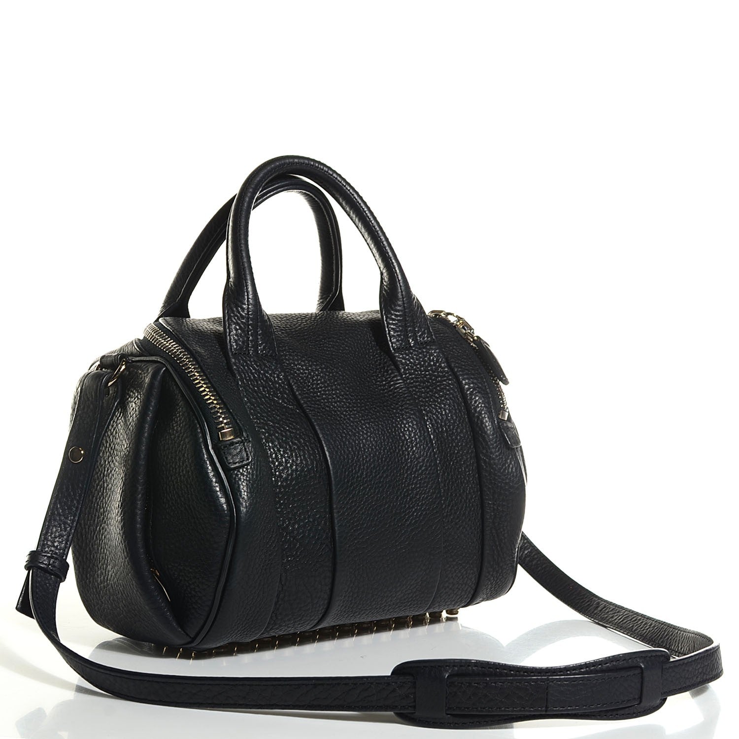 Alexander Wang Pebbled Lambskin Rockie Black Pale Gold Hardware 3 of 7