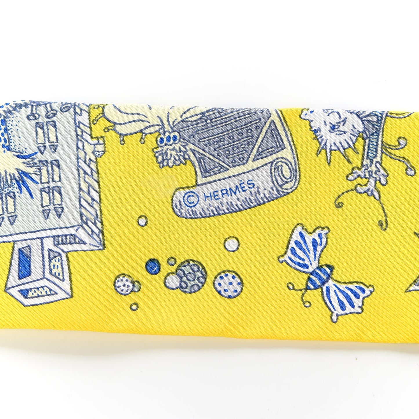 Silk La Folle Parade Twilly Jaune Vif Bleu Gris