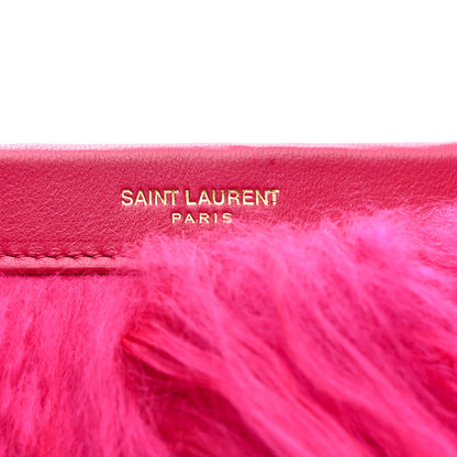 Saint Laurent Fur Mini Pac Pac Pouch On Chain Fuchsia 8 of 12