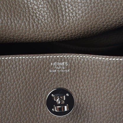 Hermes Taurillon Clemence Lindy 30 Etoupe 6 of 10