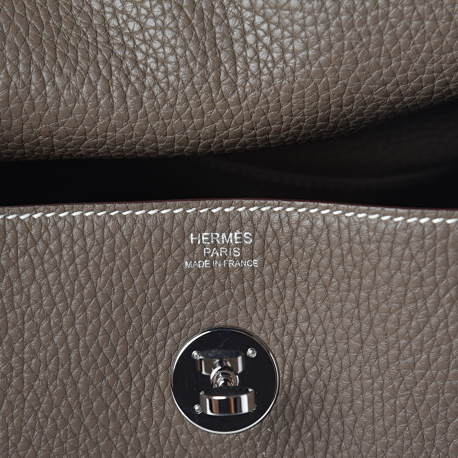 Hermes Taurillon Clemence Lindy 30 Etoupe 6 of 10