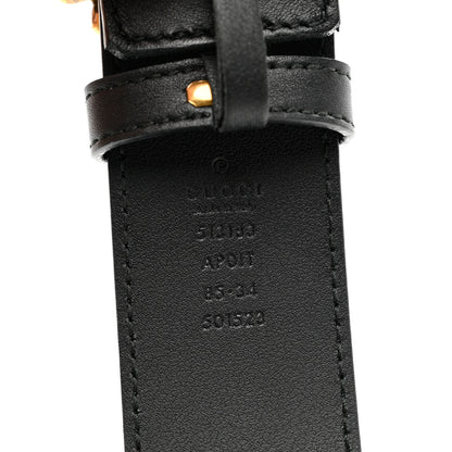 Gucci Calfskin Crystal Double G 40mm Belt 85 34 Black Multicolor 3 of 5