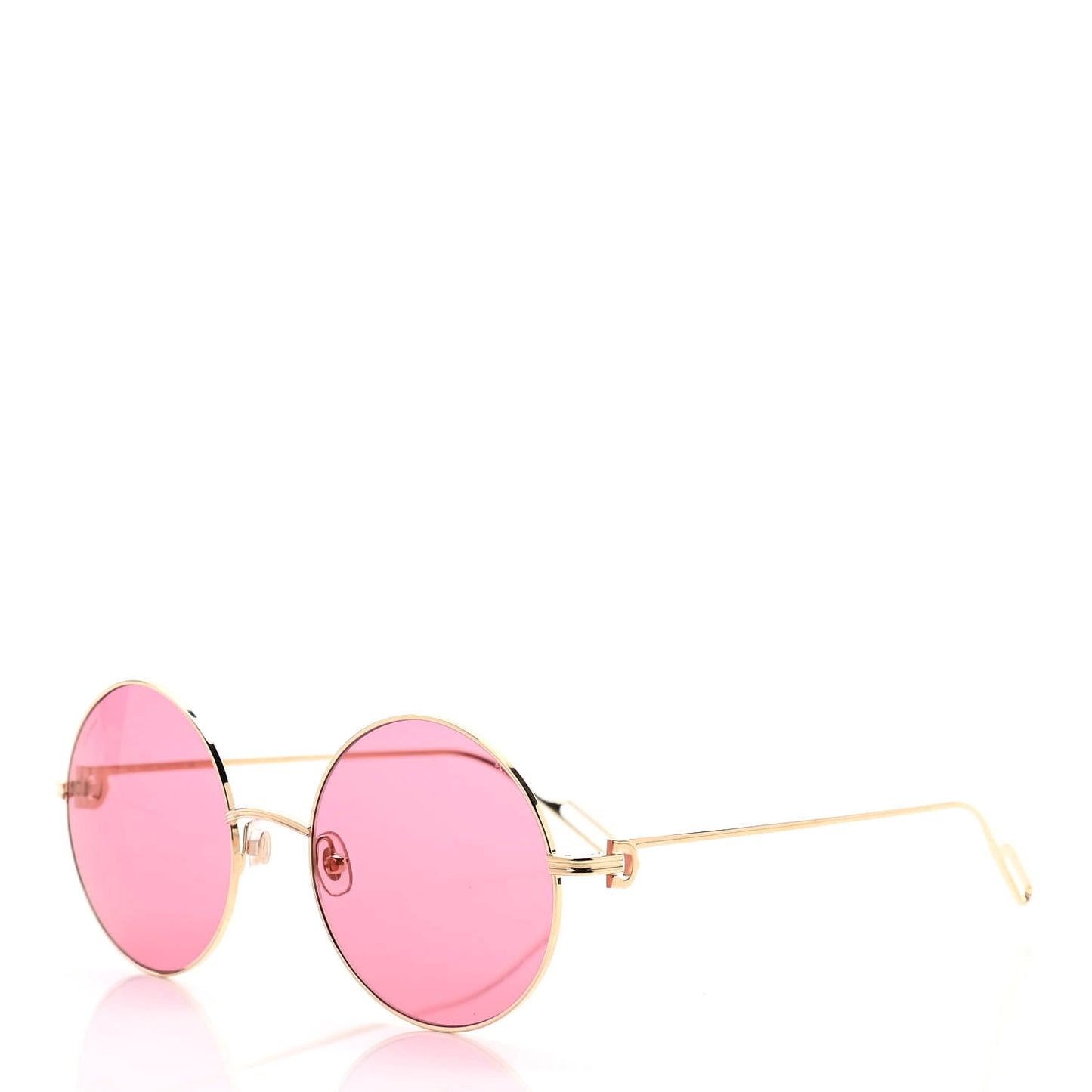 Premiere De Cartier Round Sunglasses Pink Gold