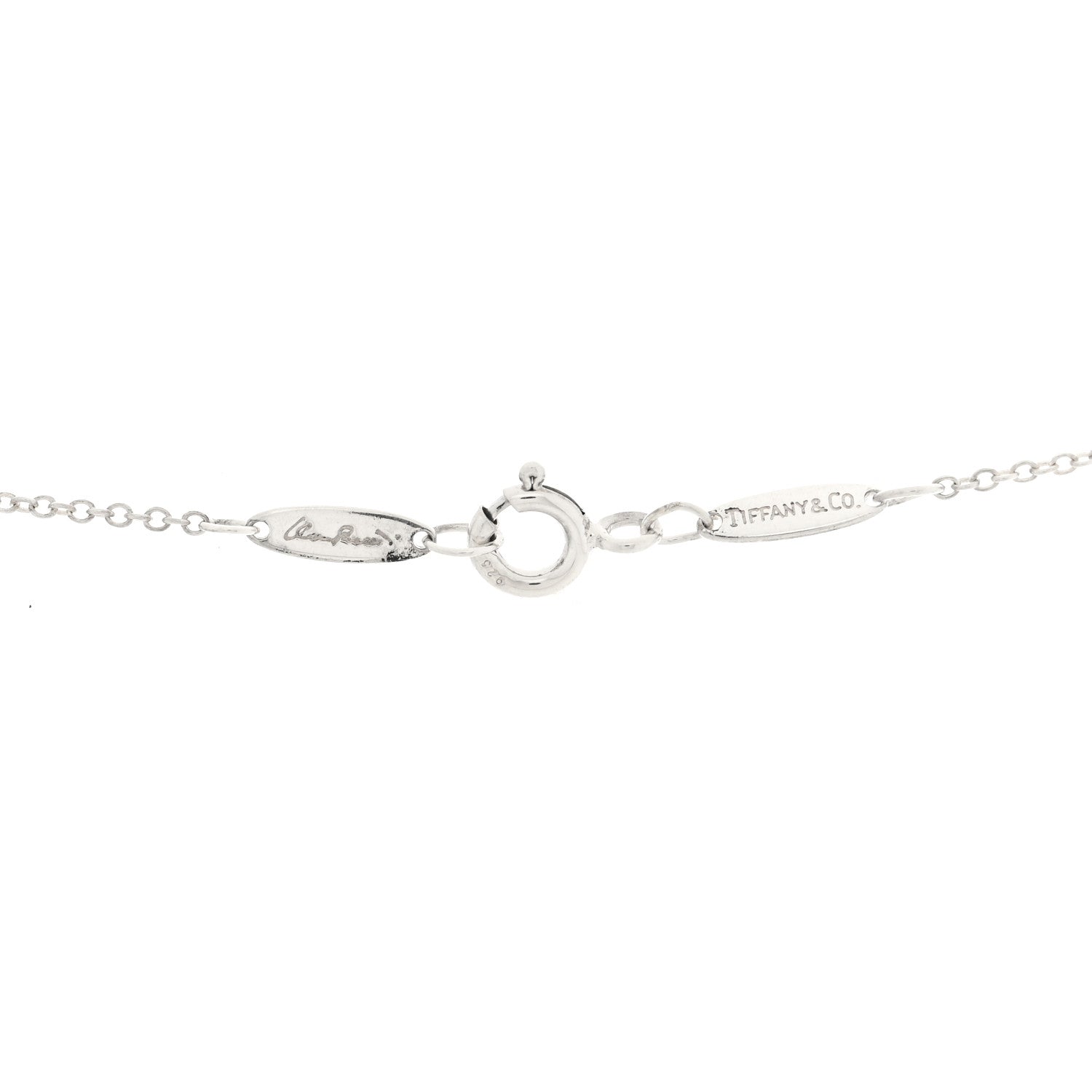 Tiffany Sterling Silver 16mm Elsa Peretti Open Heart Pendant Necklace 5 of 5
