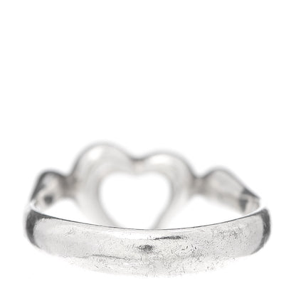 Tiffany Sterling Silver Elsa Peretti Open Heart Ring 48 4.5 3 of 5