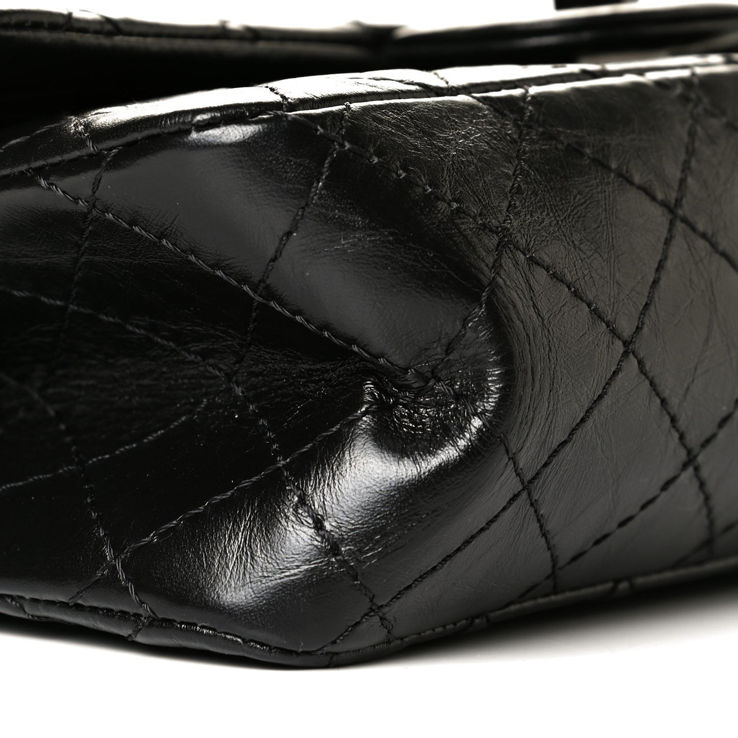 Aged Calfskin Quilted 2.55 Reissue 225 Flap So Black