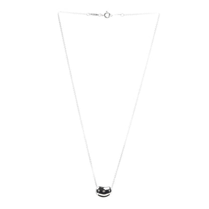 Tiffany Sterling Silver 14mm Elsa Peretti Bean Pendant Necklace 3 of 5
