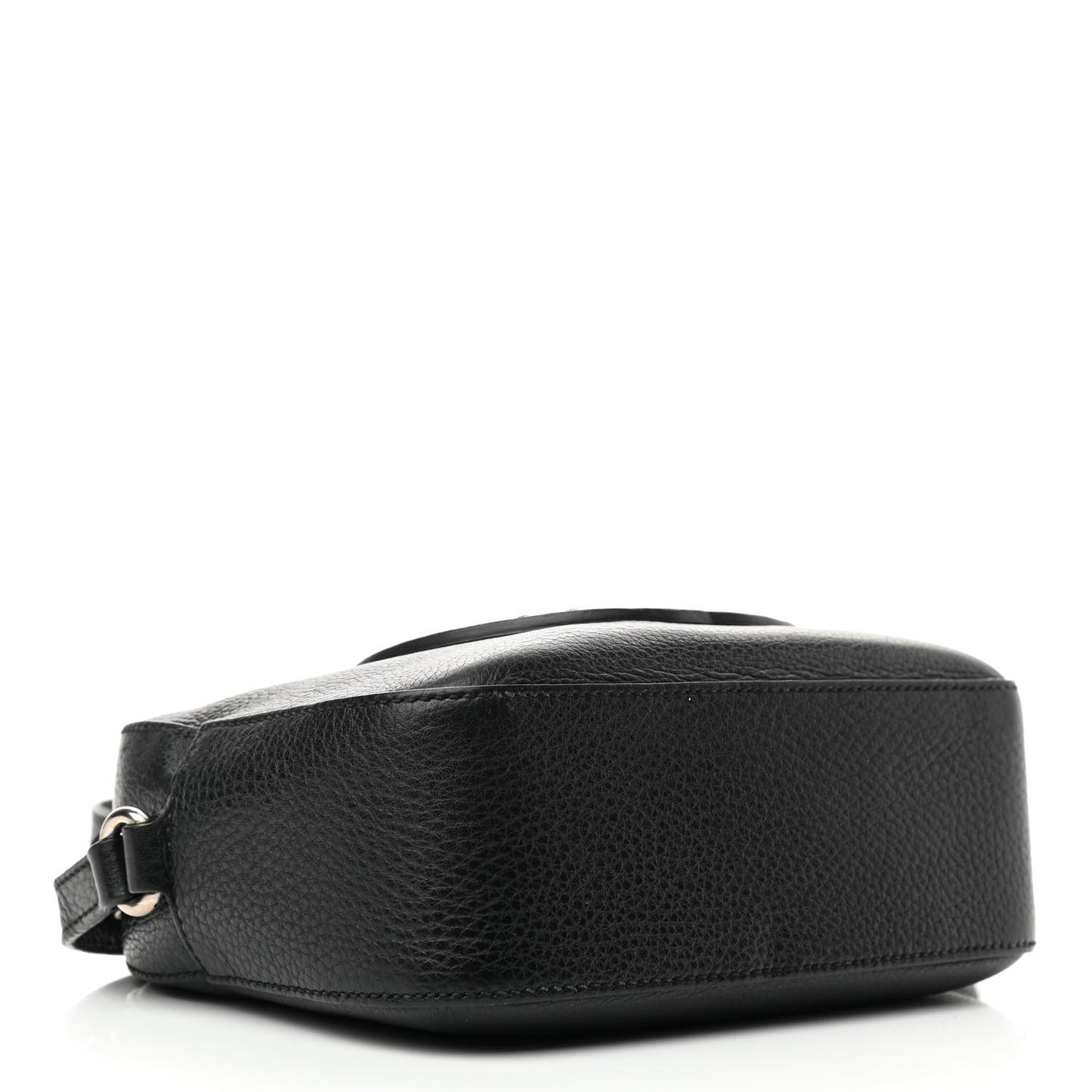 Pebbled Calfskin Studded Small Soho Disco Bag Black