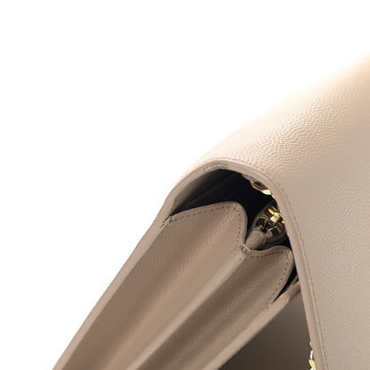 Saint Laurent Grain De Poudre Monogram Chain Wallet Dark Beige 5 of 6