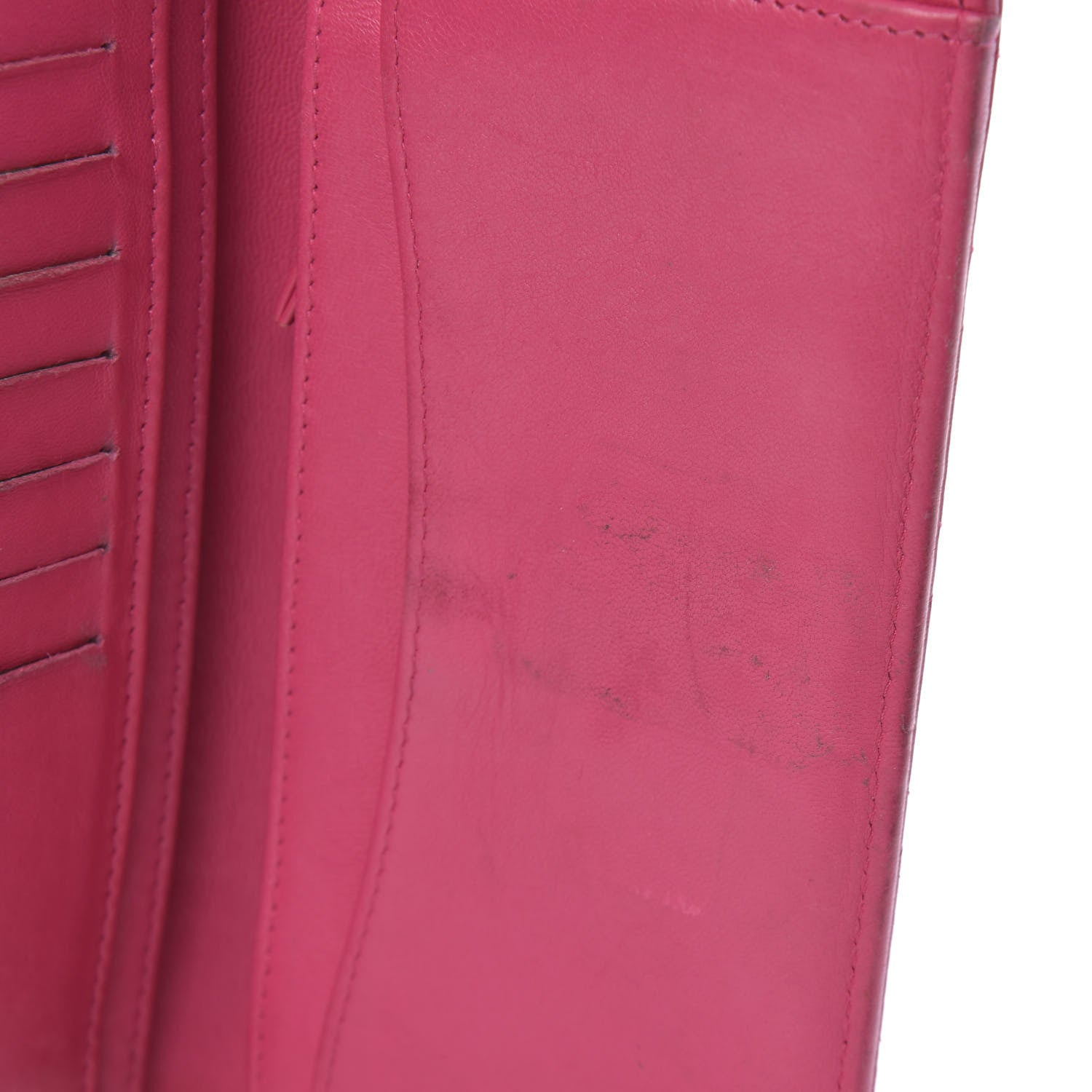 Chanel Lambskin Quilted Yen Wallet Fuchsia 13 of 13