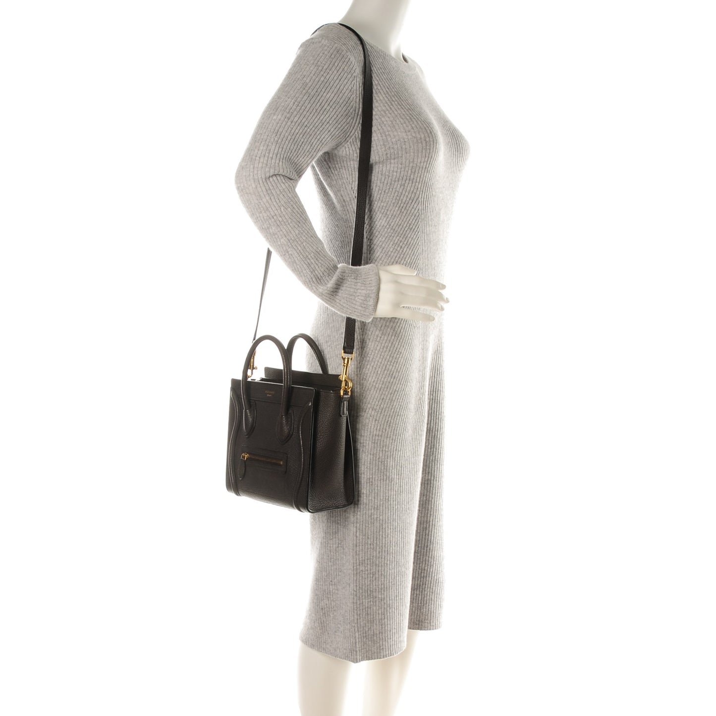 Goatskin Nano Luggage Dark Taupe