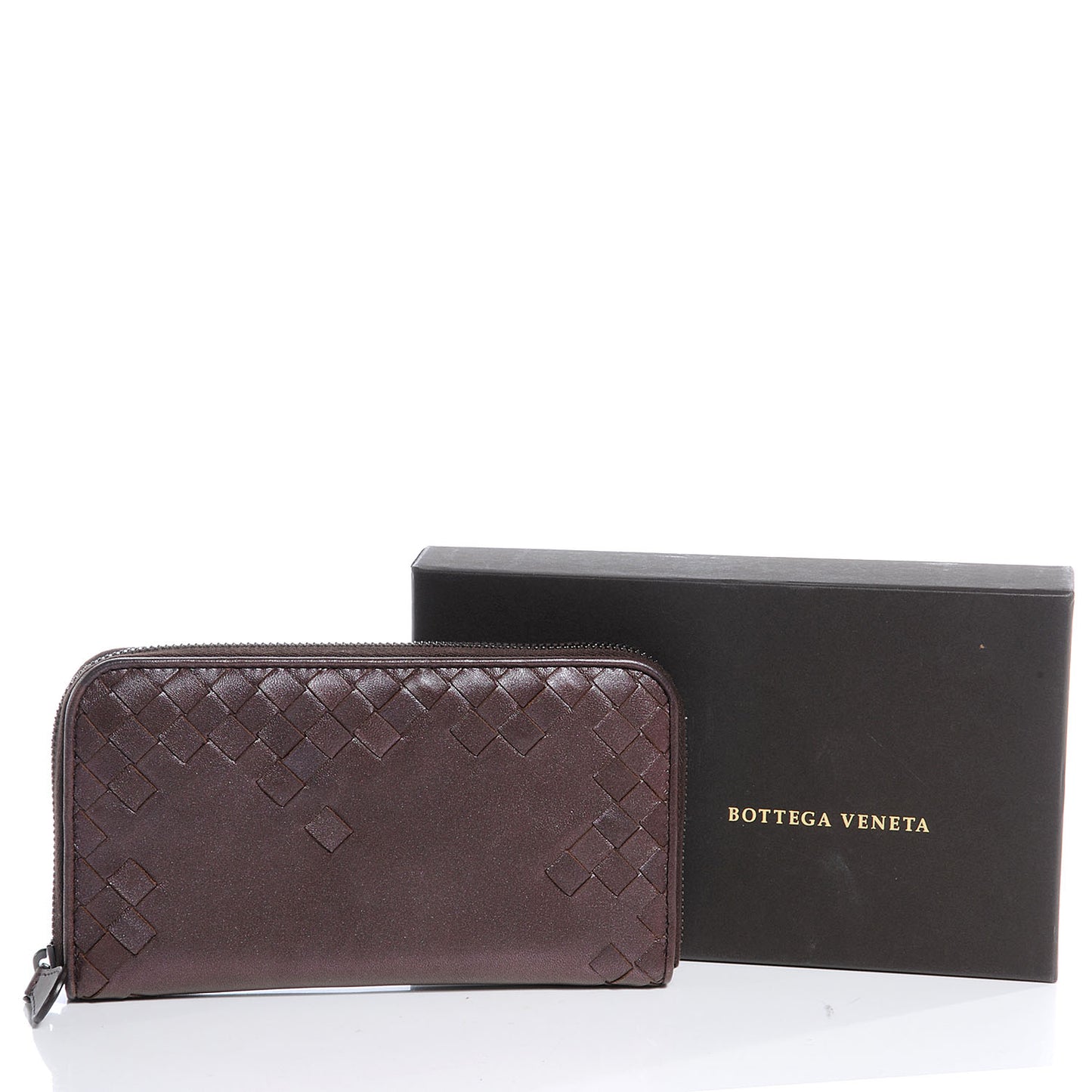 Nappa Intrecciato Zip Around Wallet