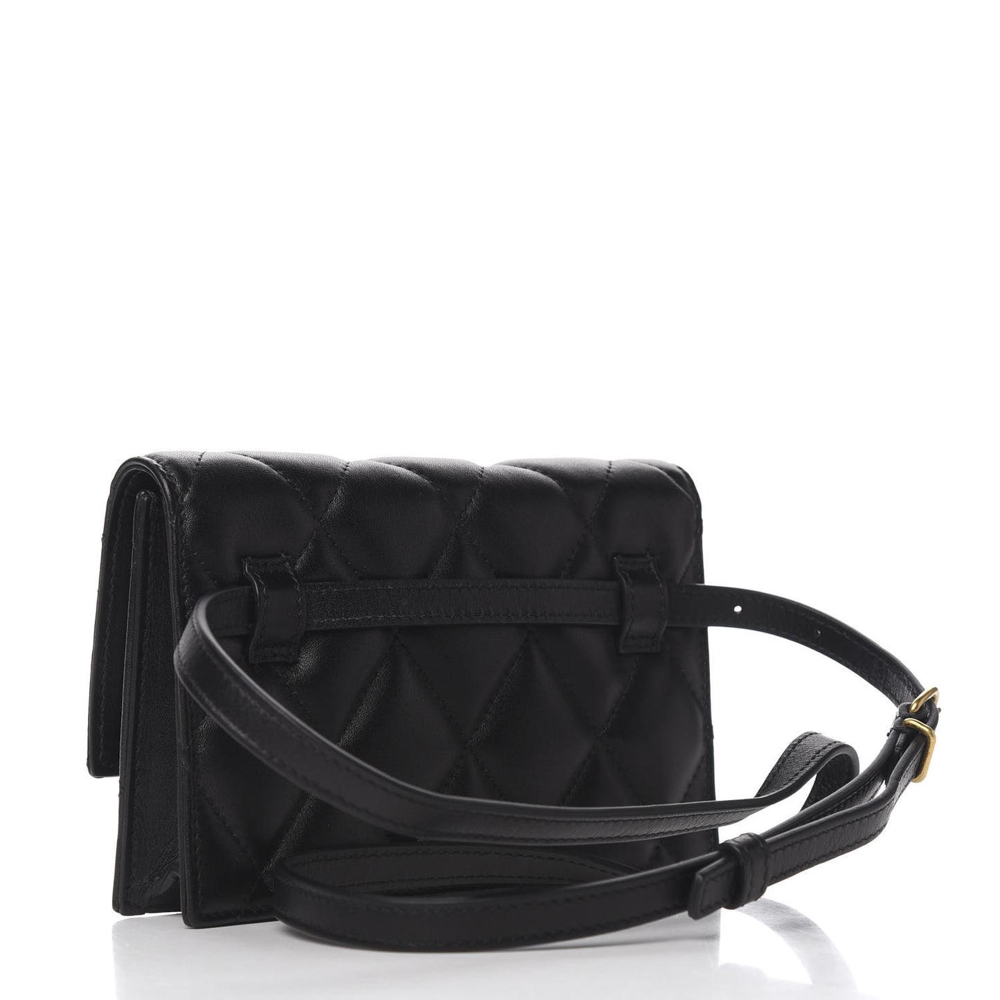 Nappa Calfskin Quilted XS Sharp Belt Bag Black
