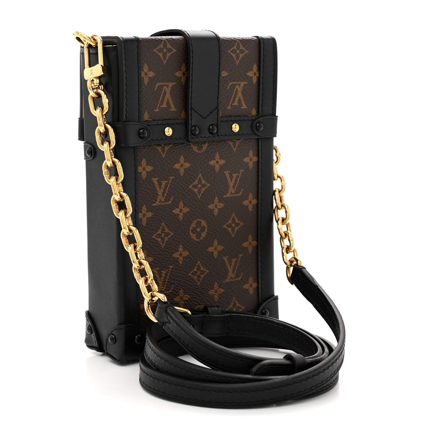 Louis Vuitton Monogram Pochette Trunk Verticale Black 3 of 10