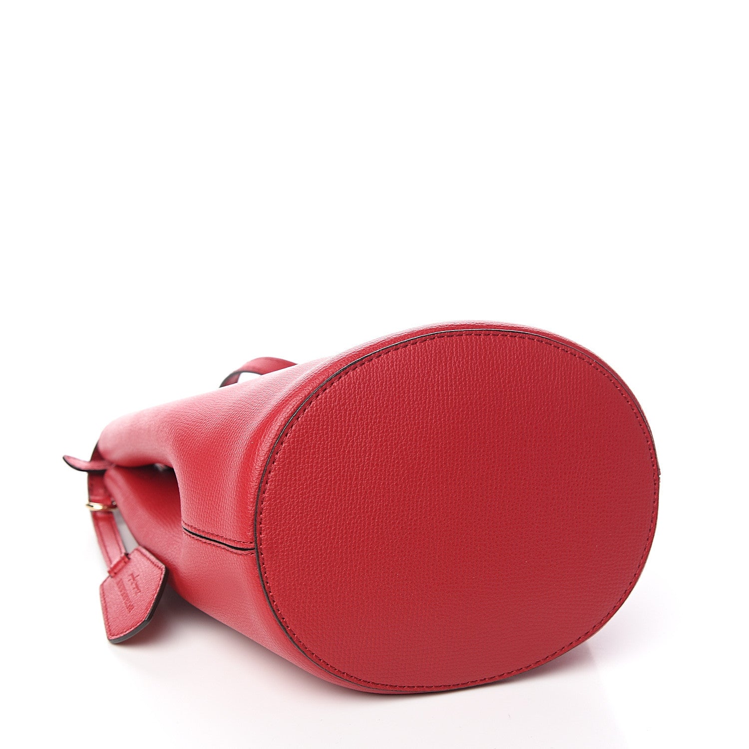 Burberry Calfskin Small Lorne Bucket Crossbody Red 3 of 8