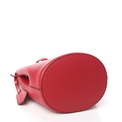 Burberry Calfskin Small Lorne Bucket Crossbody Red 3 of 8