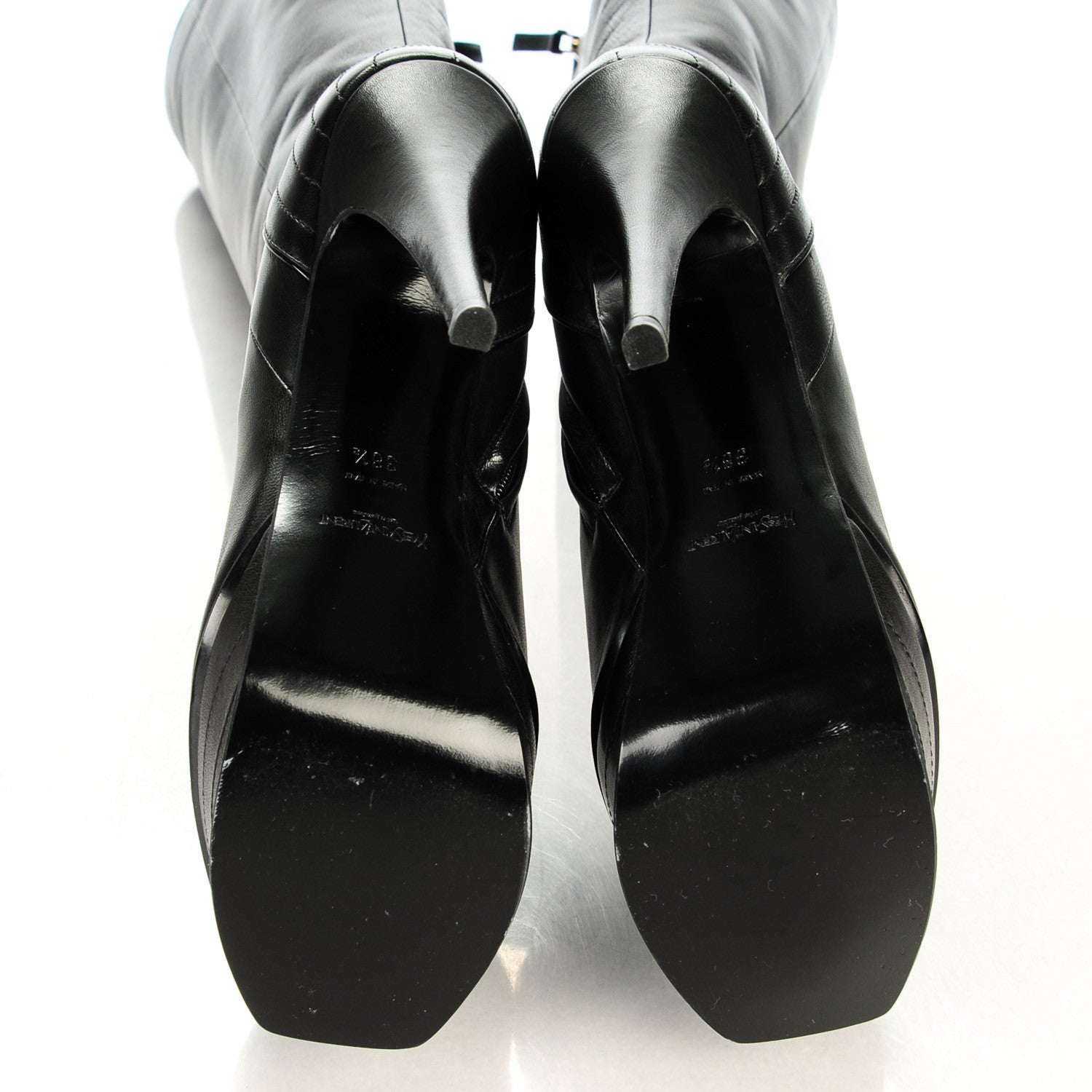 Saint Laurent Nappa Tribute 105 Platform Knee High Boots 38.5 Black 6 of 7