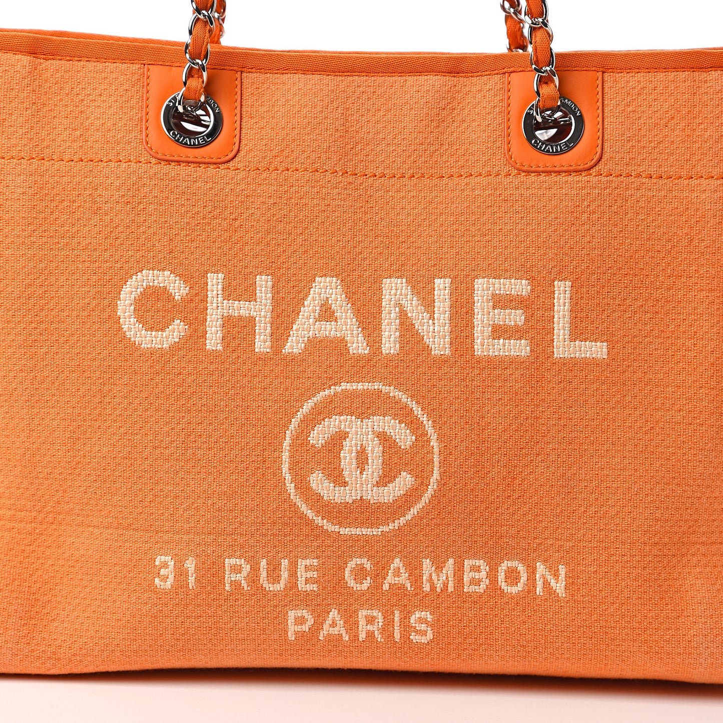 Canvas Small Deauville Tote Orange