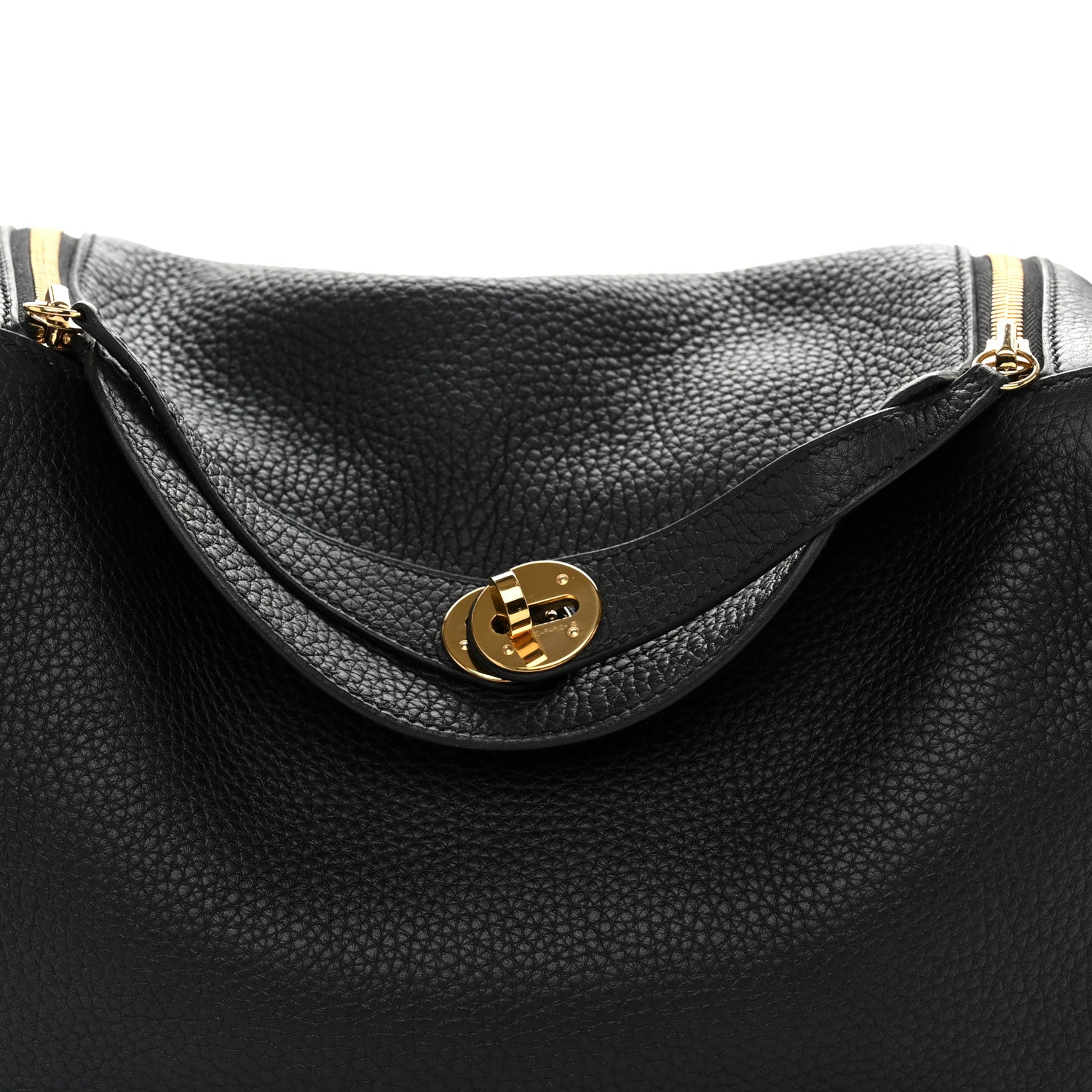 Hermes Taurillon Clemence Lindy 30 Black 8 of 10
