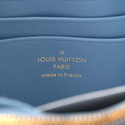 Louis Vuitton Embroidered Monogram Denim New Wave Chain Pochette Blue 6 of 9