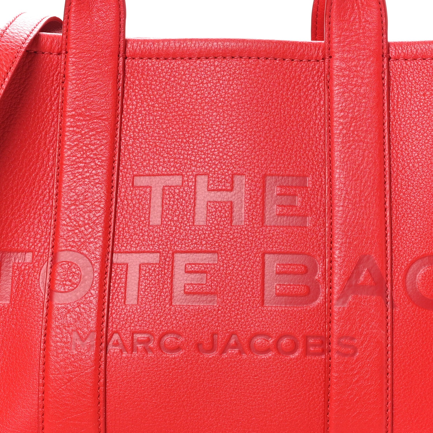 Marc Jacobs Grained Calfskin Medium The Tote Bag True Red 7 of 9
