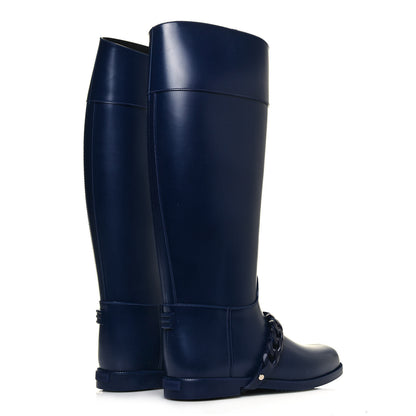 Givenchy PVC Chain Strap Rain Boots 39 Black 4 of 7
